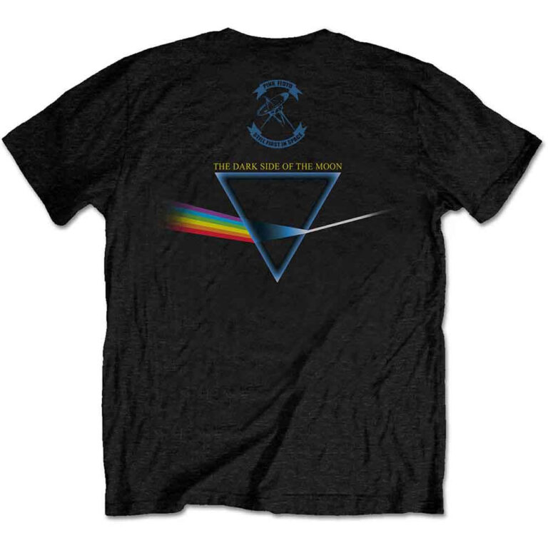Pink Floyd Dark Side of the Moon Flipped Black Back Print T-Shirt