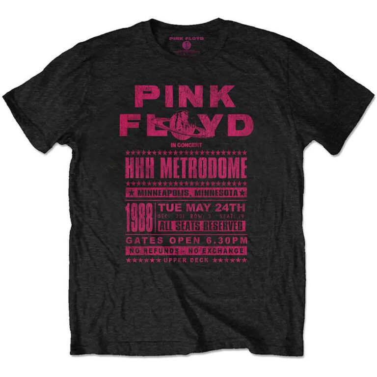 Pink Floyd Metrodome ’88 Black T-Shirt