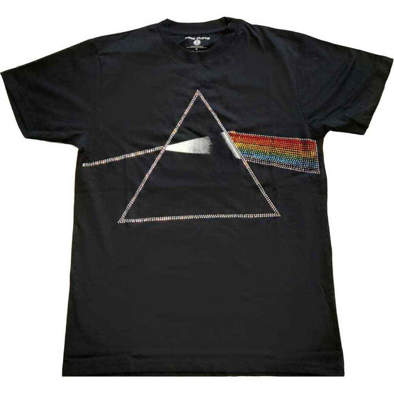 Pink Floyd Dark Side of the Moon Black Embellished T-Shirt