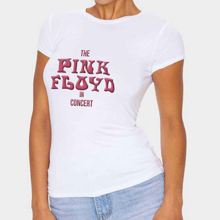 Pink Floyd In Concert White Embellished T-Shirt