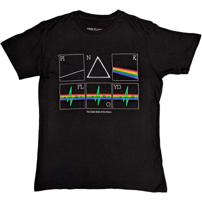 Pink Floyd Prism Heart Beat Black T-Shirt
