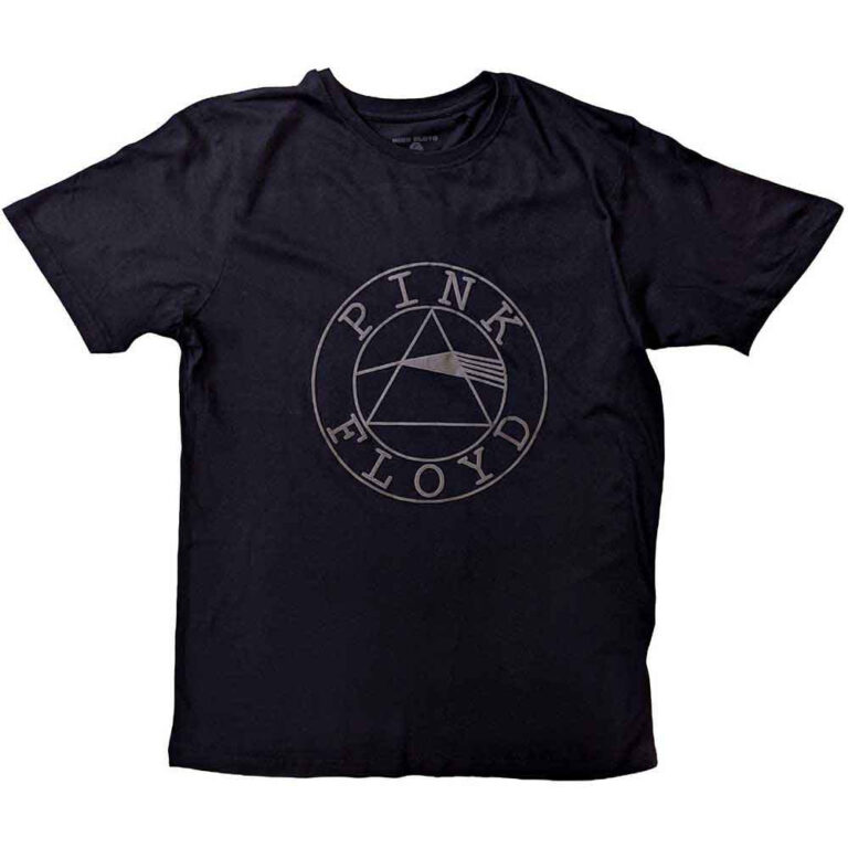 Pink Floyd Circle Logo Black Hi-Build T-Shirt