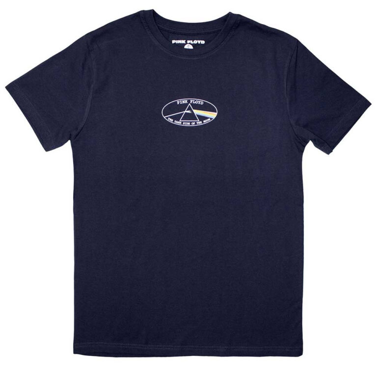 Pink Floyd Mini Dark Side of The Moon Oval Navy Blue T-Shirt