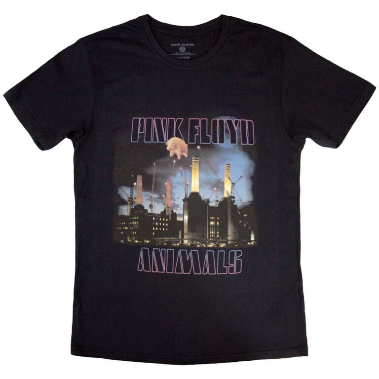 Pink Floyd Animals Contsruction Black T-Shirt