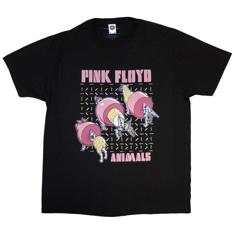 Pink Floyd Pig, Wolf, Sheep Black T-Shirt