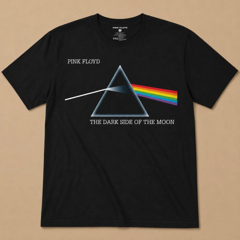 Pink Floyd Dark Side of the Moon Courier Black T-Shirt