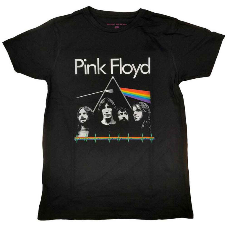 Pink Floyd Dark Side of the Moon Band & Pulse Black T-Shirt