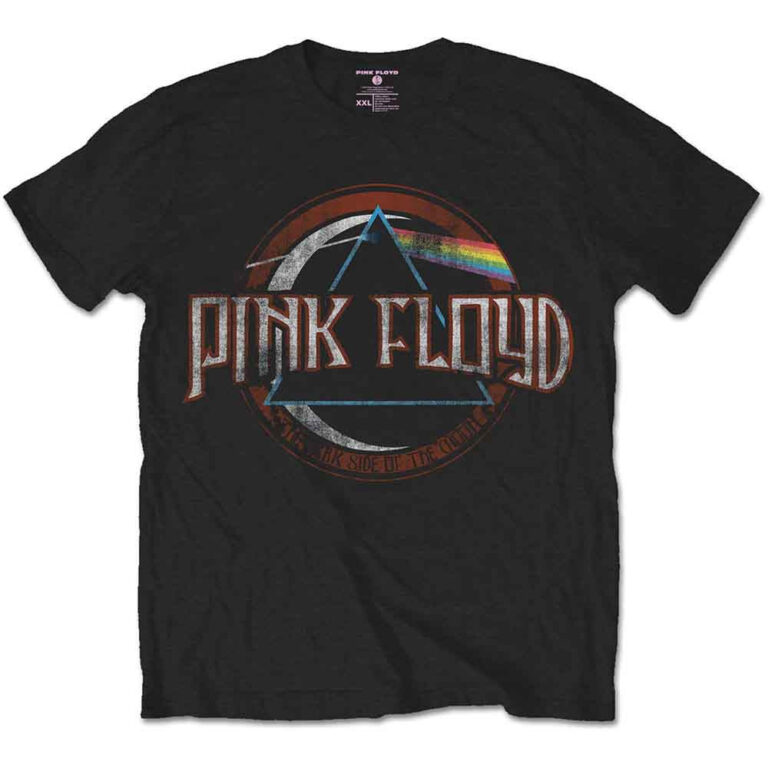 Pink Floyd Vintage Dark Side of the Moon Seal Black T-Shirt