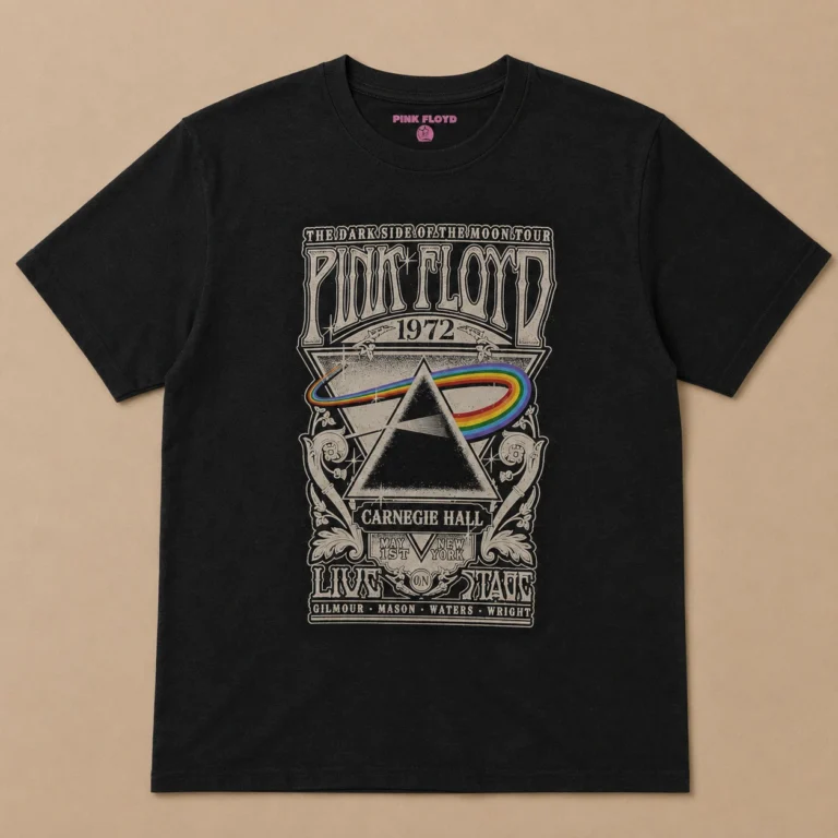 Pink Floyd Carnegie Hall Poster Black T-Shirt