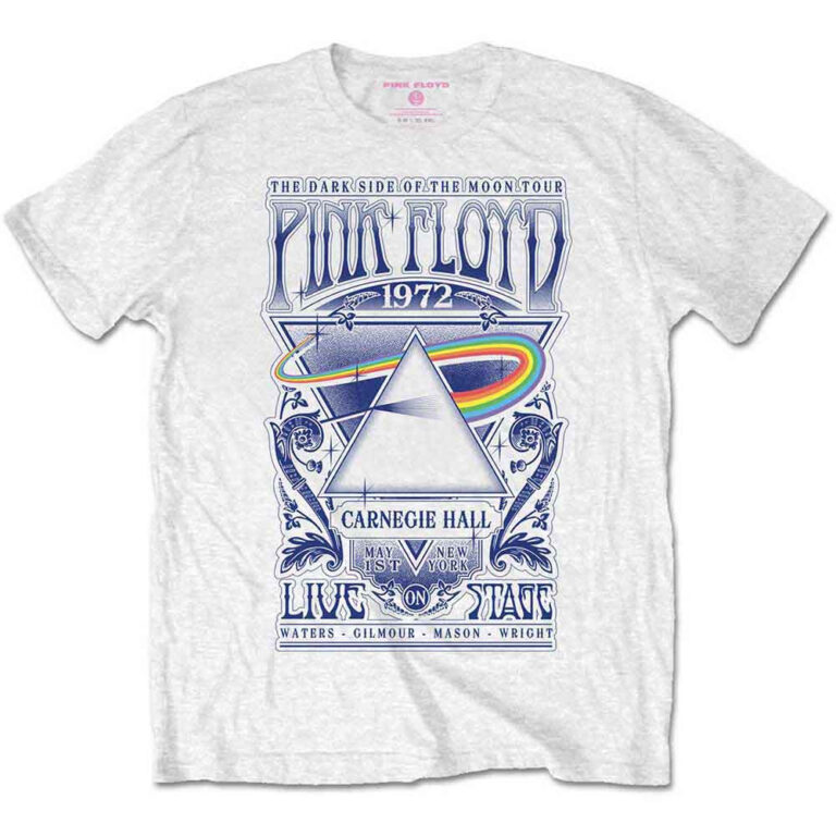 Pink Floyd Carnegie Hall Poster White T-Shirt