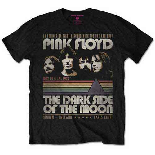 Pink Floyd Vintage Stripes Black T-Shirt