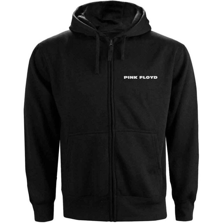 Pink Floyd Circle Logo Black Back Print Zip Hoodie