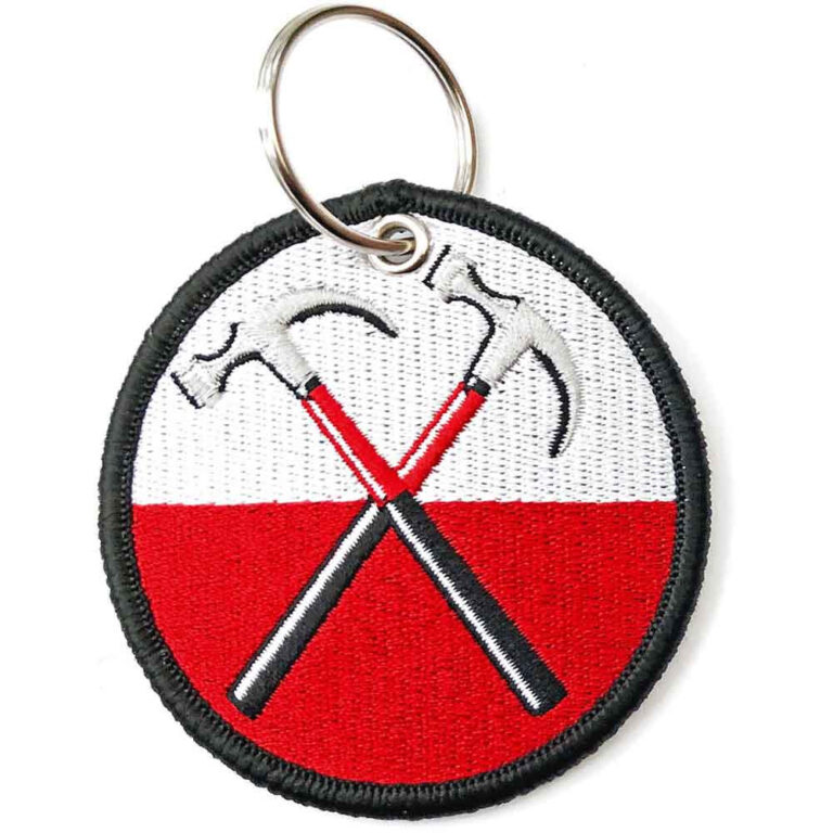 Pink Floyd Patch The Wall Hammers Circle Double Sided Keychain