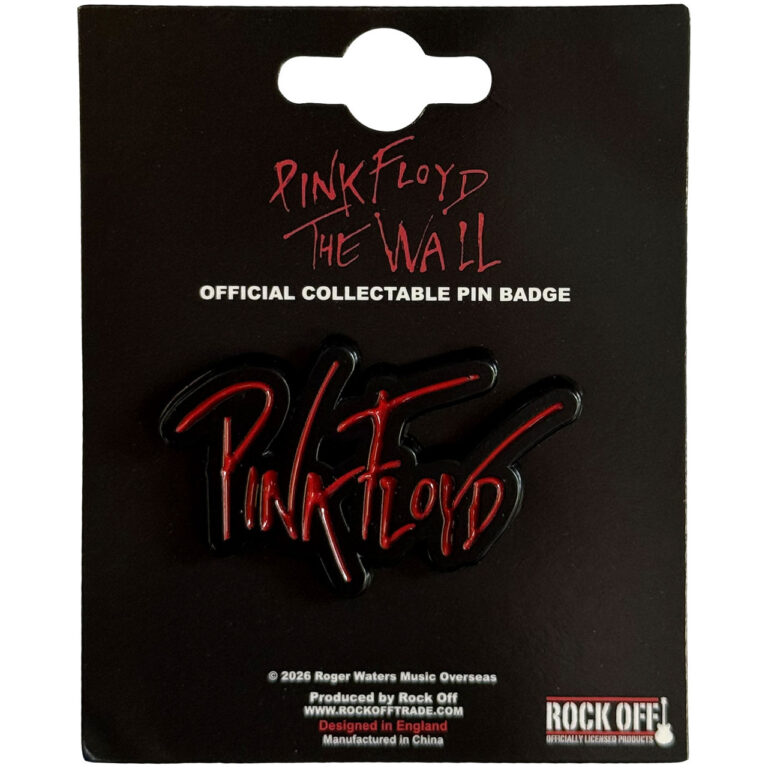 Pink Floyd The Wall Text Logo Pin Badge