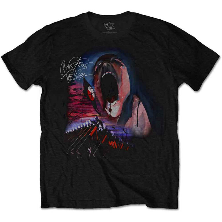 Pink Floyd The Wall Scream & Hammers Black T-Shirt