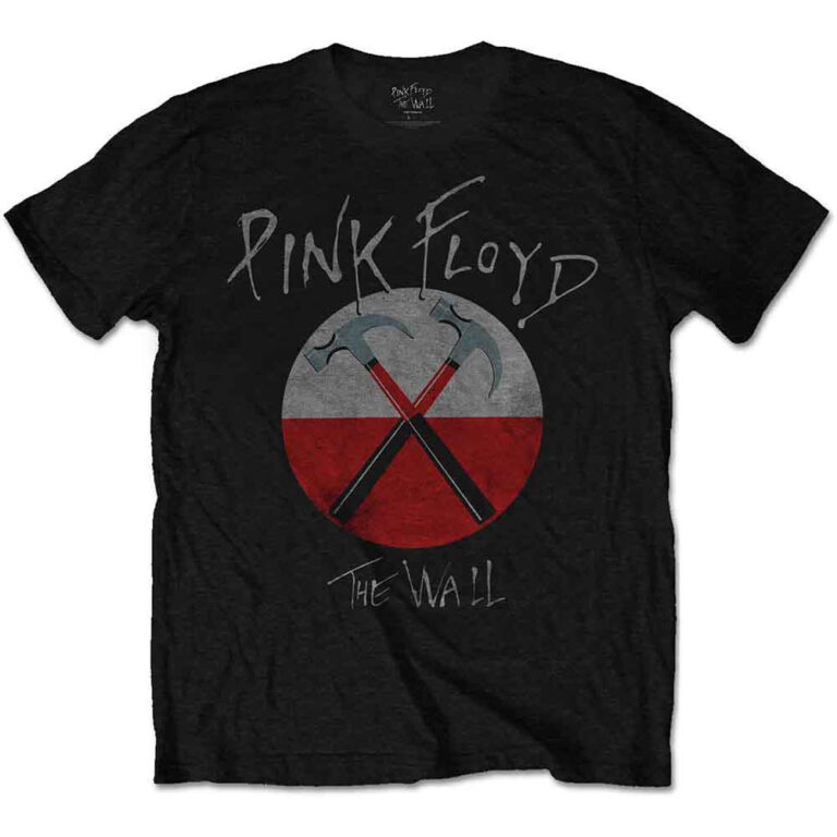 Pink Floyd The Wall Hammers Logo Black T-Shirt
