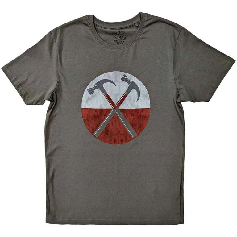 Pink Floyd Vintage The Wall Hammers Charcoal Grey Vintage Style T-Shirt