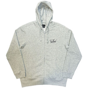 Pink Floyd The Wall Faded Hammers Logo Grey Back Print Zip Hoodie
