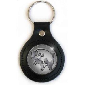 Pink Floyd Leather Pig Keychain