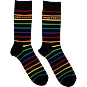 Pink Floyd Unisex Wide Stripes Black UK Size 6 - 11 Ankle Socks