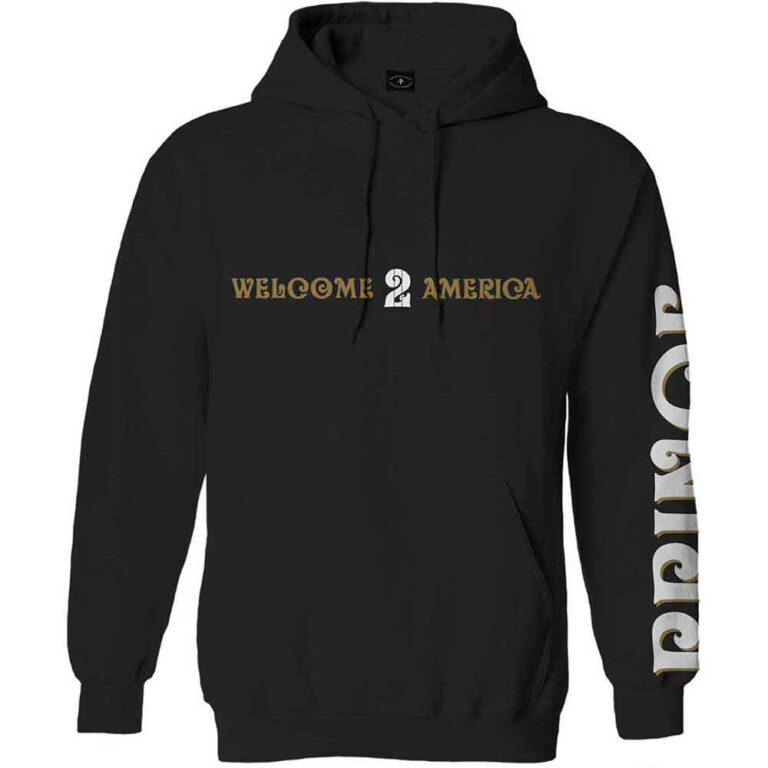 Prince Welcome 2 America (Black) (Back & Sleeve Print) Pullover Hoodie
