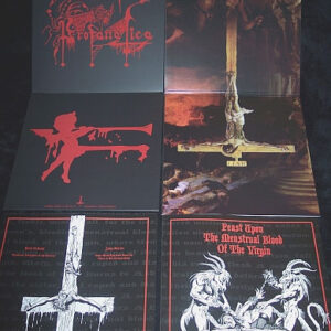 Profanatica - PROFANATITAS DE DOMONATIA (RED/BLACK MARBLED VINYL W/ POSTER & OBI STRIP, REMASTERED) Vinyl LP