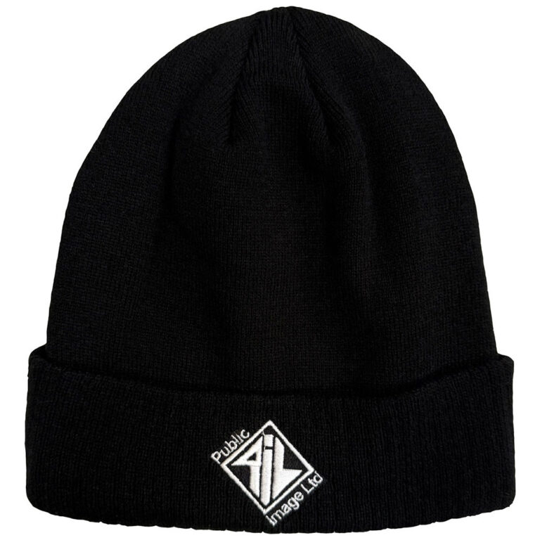 PIL Public Image Ltd Unisex Diamond Logo & Text Black Beanie Hat
