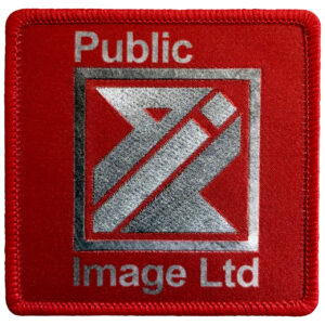 PIL Public Image Ltd Brushed Steel Logo & Text Woven Patch