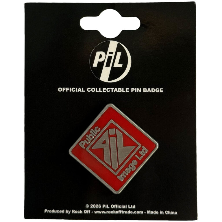 PIL Public Image Ltd New Logo Red Pin Badge