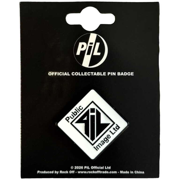 PIL Public Image Ltd New Logo B&W Pin Badge