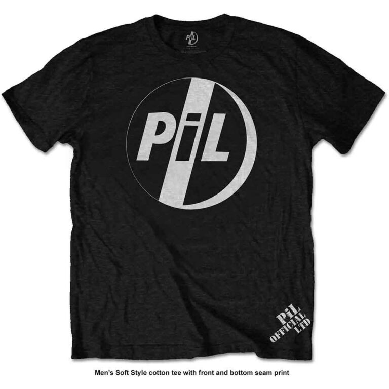 PIL Public Image Ltd White Logo Black T-Shirt