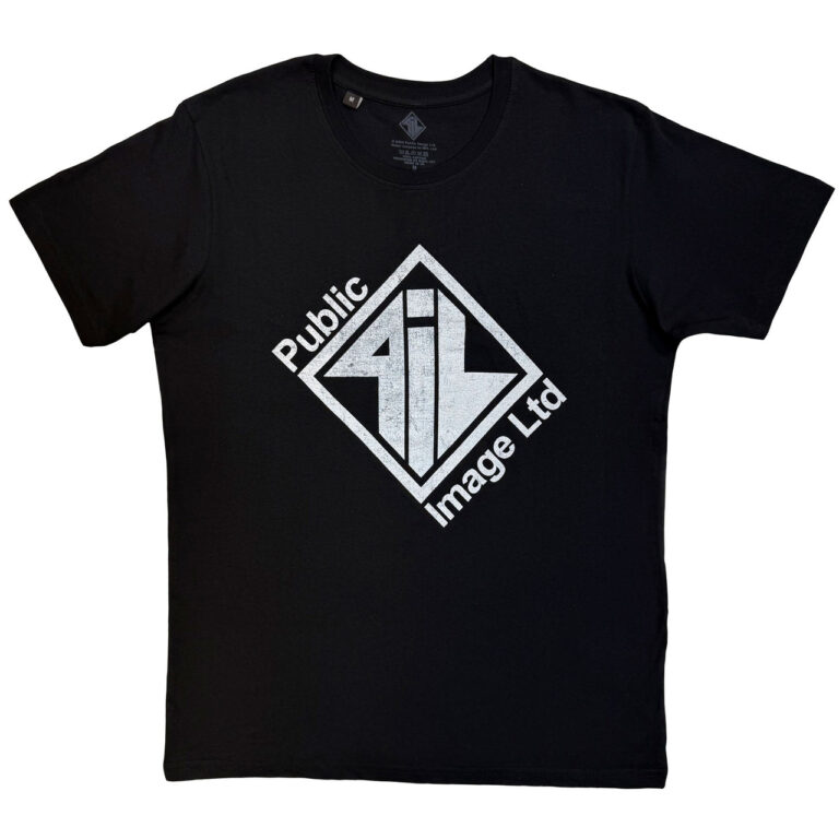 PIL Public Image Ltd Diamond Logo & Text Black T-Shirt
