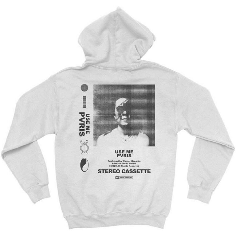 PVRIS Use Me Copyright (White) (Back Print & Sleeve Print) Pullover Hoodie