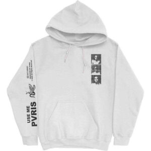 PVRIS Use Me Copyright White Back Print & Sleeve Print Pullover Hoodie