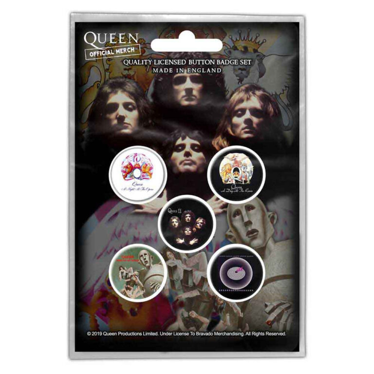 Queen Early Albums Badge Pack