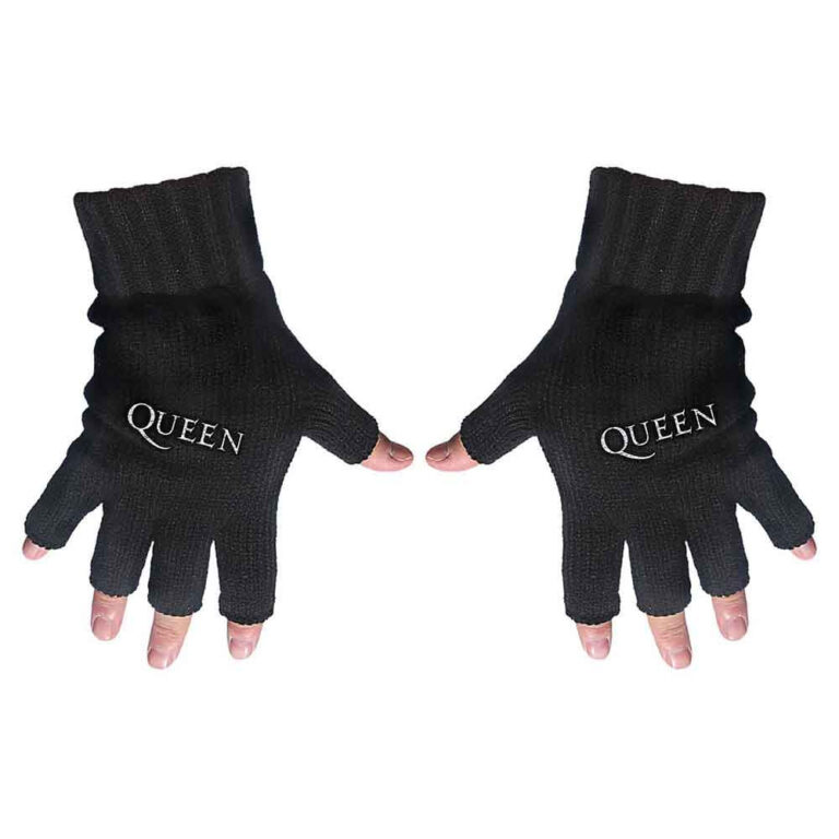 Queen Logo Fingerless Gloves