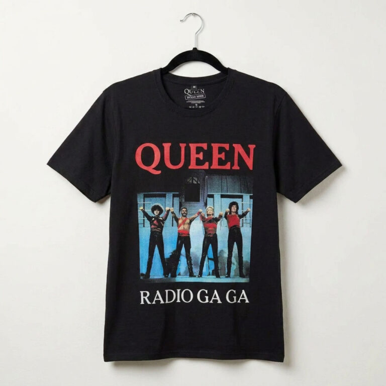 Queen Unisex Premium Carbon T-Shirt: Radio Ga Ga Black T-Shirt
