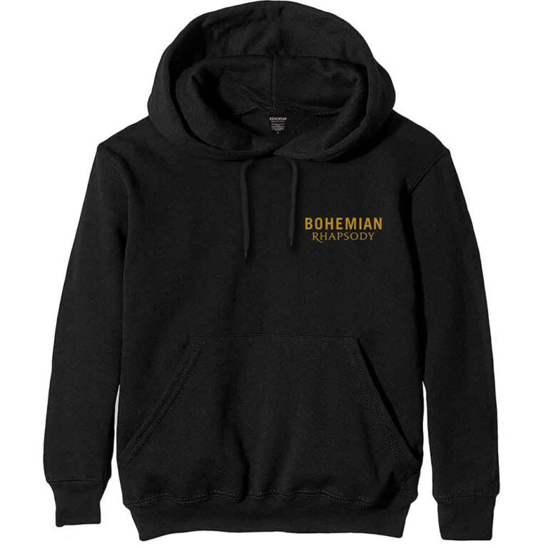 Queen Bohemian Rhapsody Movie Poster Black Back Print LOS Pullover Hoodie