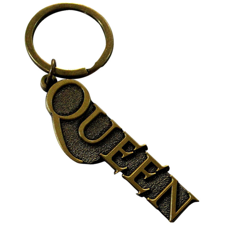 Queen Gold Logo Keychain
