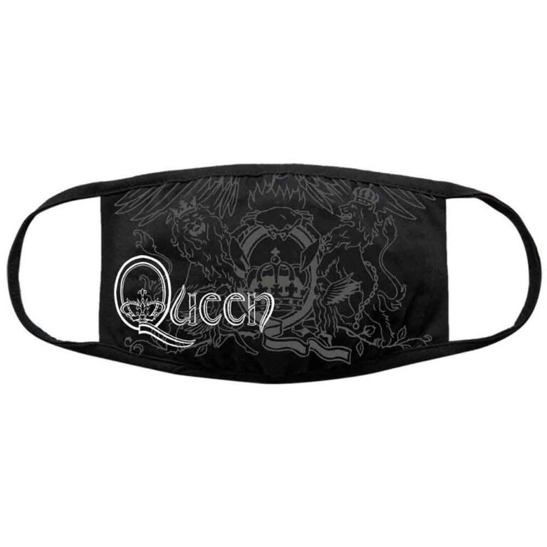 Queen Retro Logo & Crest Face Mask