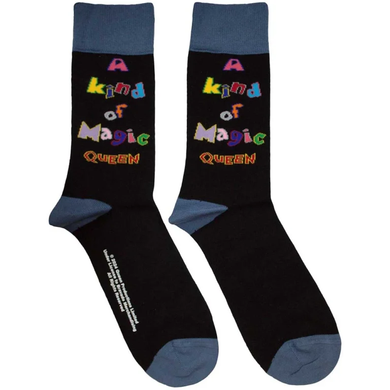 Queen Unisex A Kind Of Magic Black UK Size 7 – 11 Socks