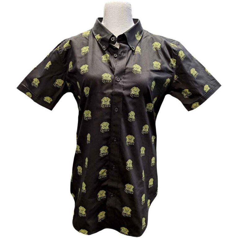 Queen Crest Pattern (Black) (All Over Print) T-Shirt
