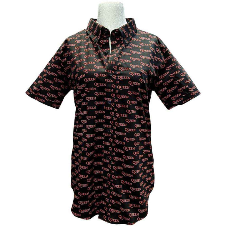 Queen Logo Pattern (Black) (All Over Print) (LOS) T-Shirt
