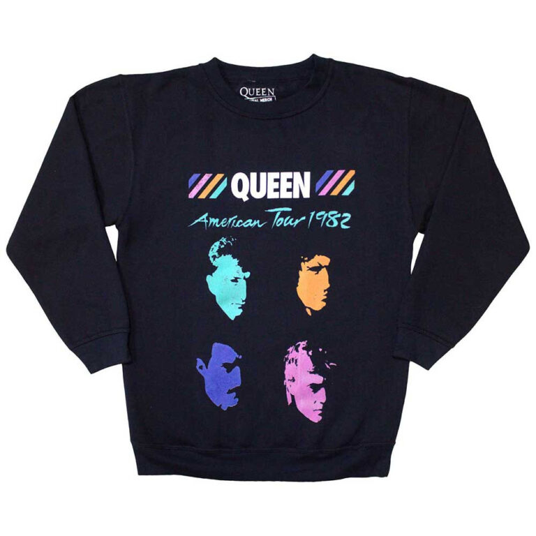 Queen American Tour 1982 (Navy Blue) (Oversized) Sweatshirt