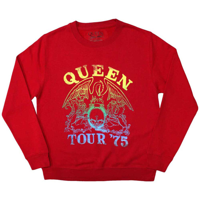 Queen Tour ’75 Crest (Red) (Oversized) Sweatshirt