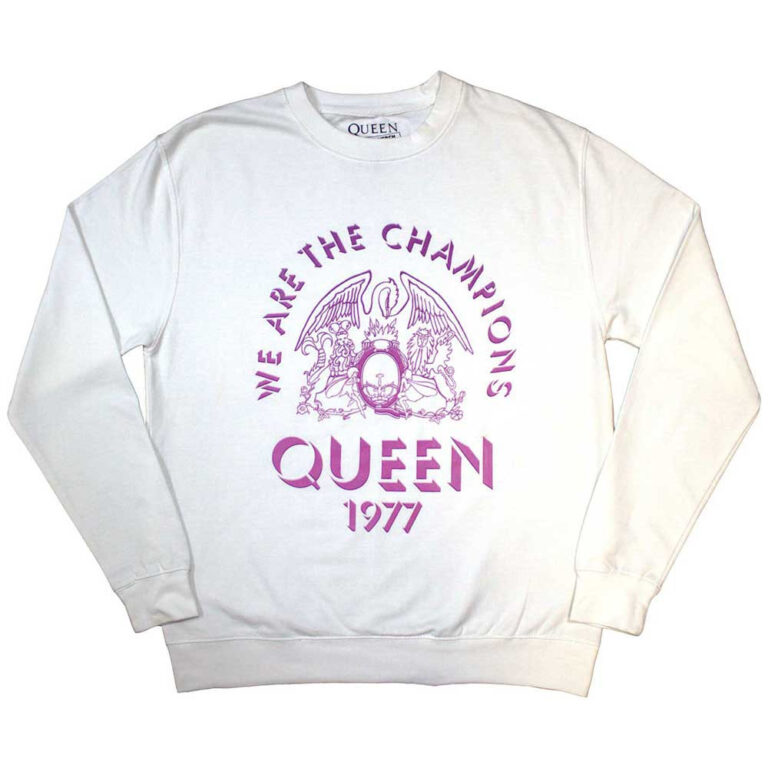 Queen Champions 1977 (White) (Oversized) Sweatshirt