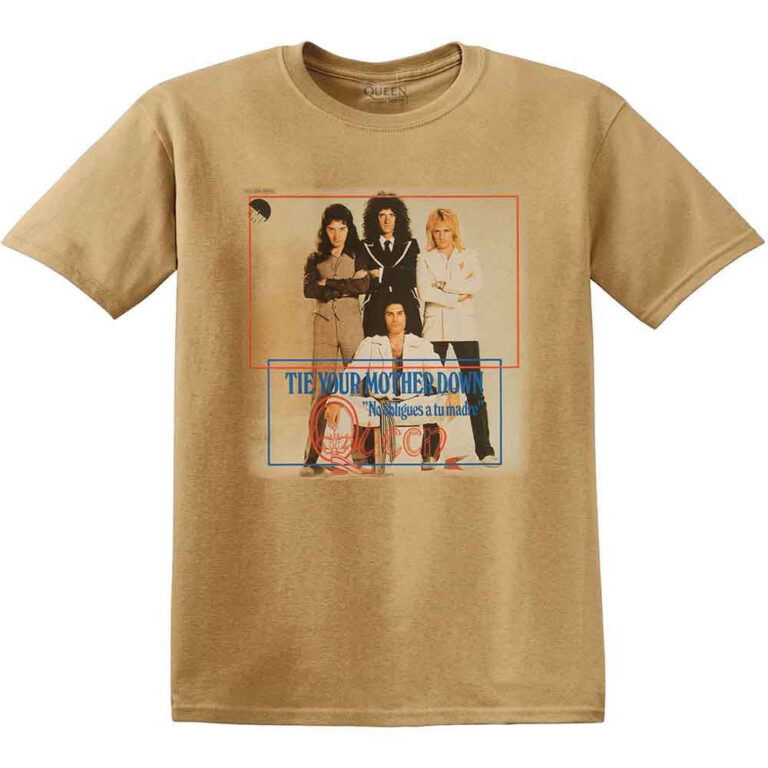 Queen Tie Your Mother Down (Old Gold) T-Shirt