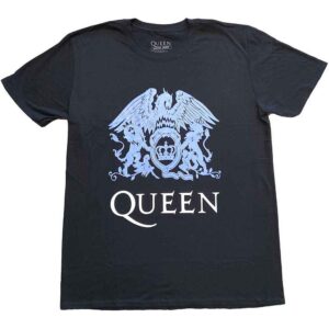 Queen Blue Crest Black T-Shirt