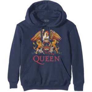 Queen Classic Crest Navy Blue Pullover Hoodie