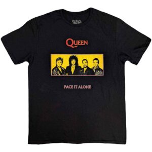 Queen Face It Alone Panel Black T-Shirt